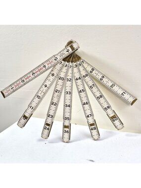 Vtg Lufkin Brick Masons Folding Rule No. 636 Lock Joints 6 Ft. Wood Measuring